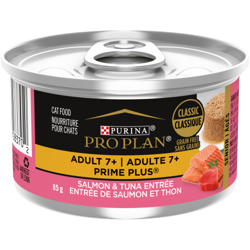 Pro Plan Prime Plus Adulte 7+ Entrée de Saumon et Thon Classique Nourriture Humide pour Chats