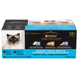 Emballage assorti de nourriture pour chats adultes Pro Planᴹᴰ – Formule spécialisée de maintien du système urinaire en santé