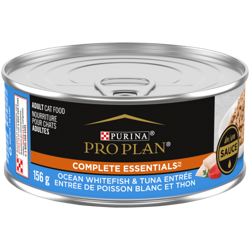 Pro Plan Complete Essentials Entrée de Poisson Blanc et Thon en Sauce Nourriture Humide pour Chats