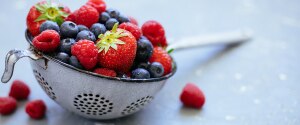 Berries in a colander